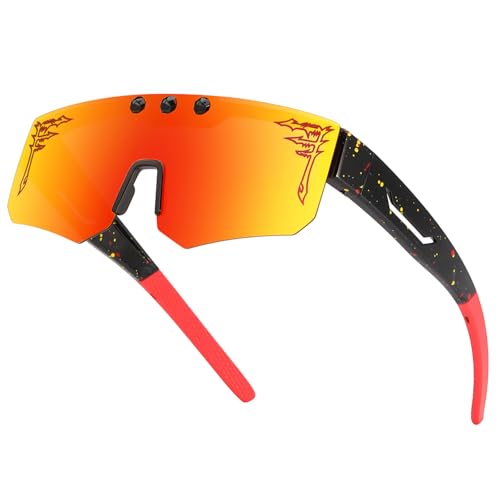 Image of ACEXPNM Polarized Fit Over Glasses Flip Up Sunglasses for Men Women, Wrap Around Goggles for Driving Cycling Fishing