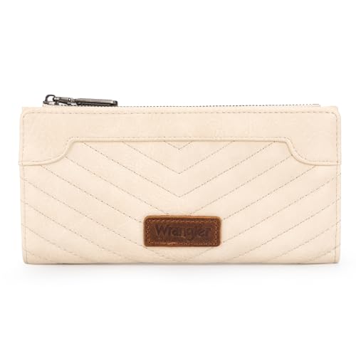 Image of Wrangler Minimalist Wallet for Women Credit Card Wallet Ladies Travel Wallets Monederos de Mujer Card Cases & Money Organizers with Smooth Zippers Tan