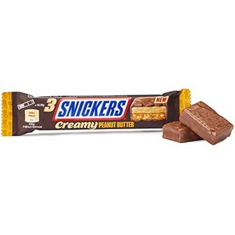 Snickers Creamy Peanut Butter Chocolate Trio Bar, 54.75 g (Pack of 1) Cover