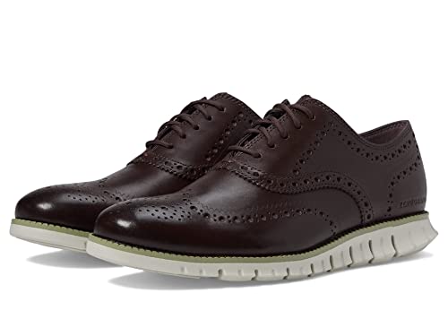 Image of Cole Haan Men's Zerogrand Wing Tip Oxford, Dark Chocolate Gold Fusion, 8.5 Wide