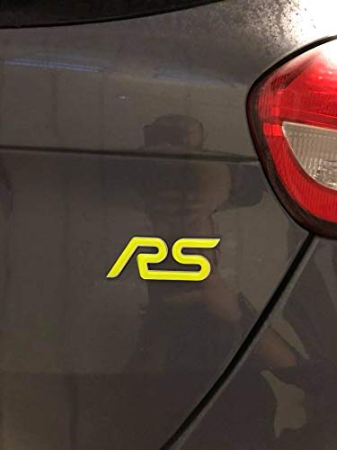 Focus Rs MK3 3D Gelembleme Inlay Frontal + Trasero Color a Elegir (Amarillo Neón) Cover