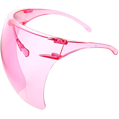 zeroUV - Protective Face Shield Full Cover Visor Glasses/Sunglasses (Anti-Fog/Blue Light Filter) (Pink)3