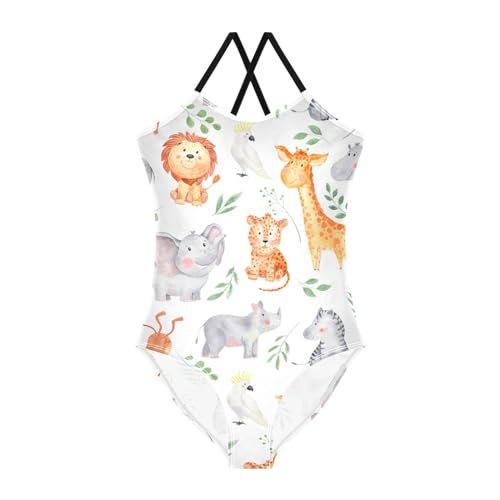 Image of CaTaKu Girls Swimsuits One-Piece Bathing Suits Toddler Summer Beach Girls Swimwear 2-8 Years Old
