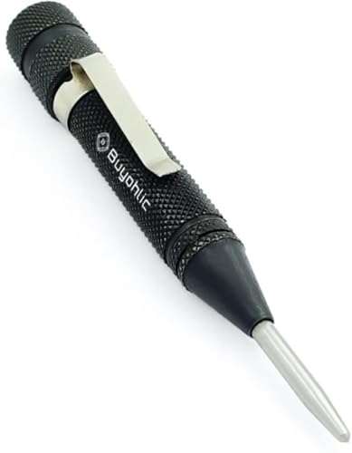 Buyohlic Adjustable Force Automatic Centre Center Punch II Pen Clip Type Holder