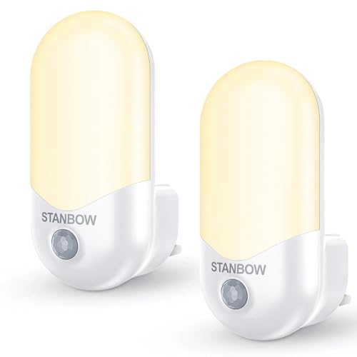 STANBOW Motion Sensor Night Light 2 Pack, 3000K Warm White