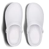PLAME Chodaki ogrodowe unisex bardzo lekkie buty ogrodowe dla kobiet i mężczyzn F90012 / Biały 43