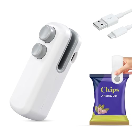 Image of Nibbler Portable Mini Sealing Machine, Handheld Packet Sealer for Food, Snacks, Chips, Fresh Storage, Plastic Bags Sealing Machine, Type C Charging Vacuum Sealers
