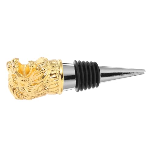 COLLBATH Bouche de bouteille de tête du lion bouchon de bouteille mignon bouteille de vin faire la fête décoratif décor rétro bouton de bouteille de la...