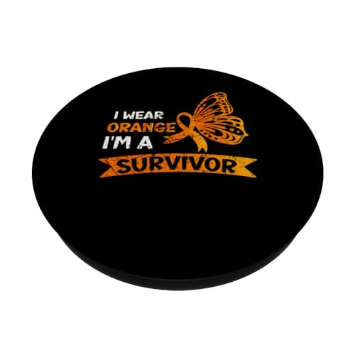 Leukemia Awareness Month Leukemia Warrior Leukemia Support PopSockets Swappable PopGrip, Black - Image 2