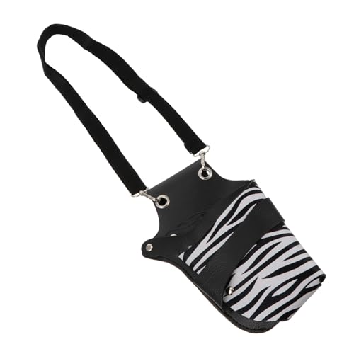 KICHOUSE Riñonera de Peluquería Negra para Herramientas Profesionales Bolsa para Tijeras y Peines Estuche Portátil Resistente y Compacto Adecuado para Estilistas y Uso Salones de Belleza
