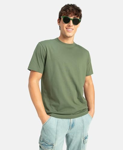 Image of Jockey 2714 Men's Super Combed Cotton Rich Round Neck Half Sleeve T-Shirt Thyme XL