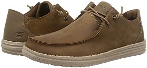 Skechers Men's Moc Toe Bungee Lace Slip On Loafer, Desert, 7 | Image 6