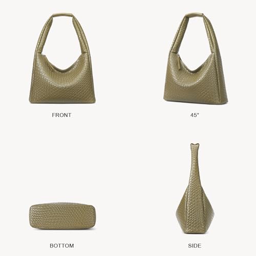BOSTANTEN Purses for Women Woven Shoulder Bag Vegan Leather Hobo Designer Handbags