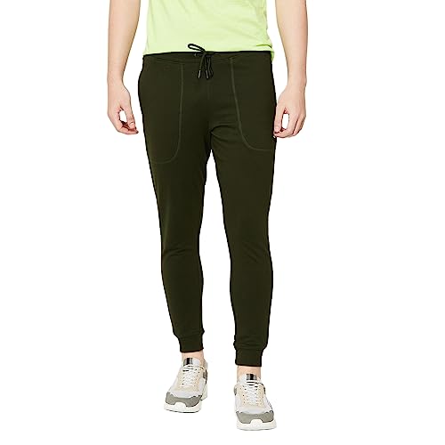 Forca by Lifestyle Men Cotton Regular Fit Solid Track Pant Forca by Lifestyle Men Cotton Regular Fit Solid Track Pant