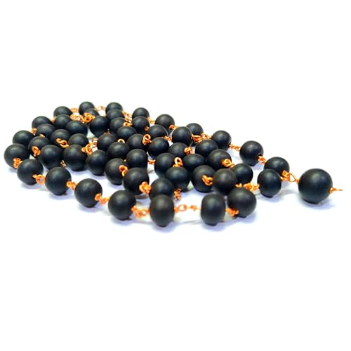 Image of Anciently Karungali Malai Copper Original 8mm | Karungali Malai Copper 8mm 54 Beads, Ebony Wood, 1 Piece