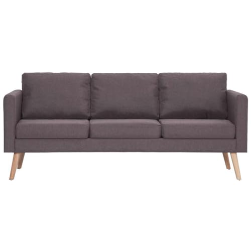 KATERYY 3-Sitzer-Sofa Stoff Taupe Möbel Wohnzimmer – Bild 5
