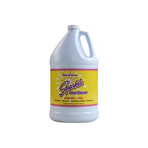 Sparkle Glass Cleaner Spray Refill Bottle, Ammonia-Free Glass Cleaner, Leaves No Streaks, One Gallon Refill Bottle, 128 Ounce (Pack of 1) Cover