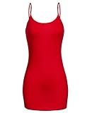 Luna Flower Women's Basic Casual Adjustable Spaghetti Cami Tank Tops
