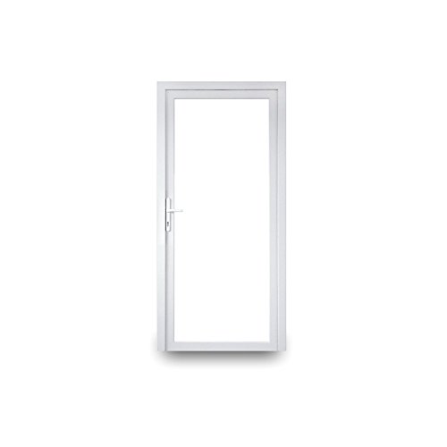 Werkzeugbilligercom Nebeneingangstür - 2-fach-Verglasung - 60mm Profil - Ganzglas - innenöffnend - Weiß - BxH: 1000 x 2100 mm - DIN Rechts
