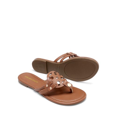 DREAM PAIRS Flip Flops for Women Comfortable Thong Flat Sandals for Summers Dress Beach4