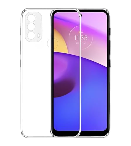 Image of COVERBLACK Soft Rubber Back Cover Compatible Model for Motorola Moto E40 / E20 / E30 - Transparent