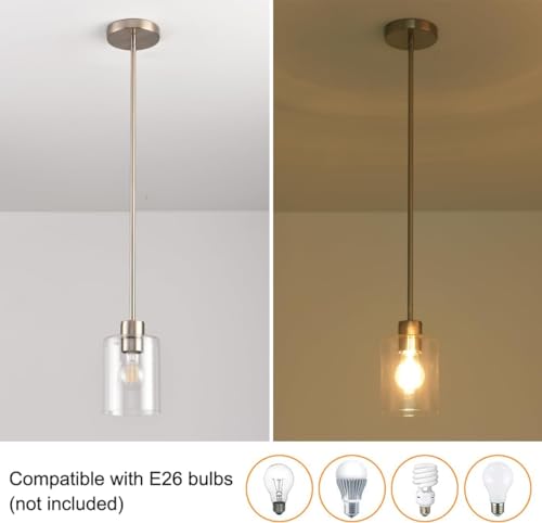 Klss XC010 Brushed Nickel Pendant Lights Kitchen Island thumb #1