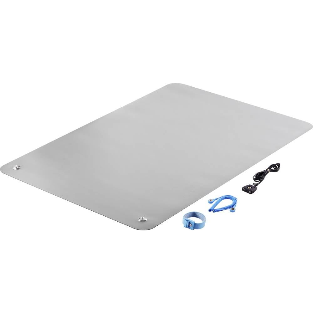 TRU Components ESD-Tischmatten-Set Grau – 900 x 610 x 2 mm