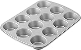 Hornee una docena de magdalenas o cupcakes a la vez con esta lata de 12 agujeros para hornear