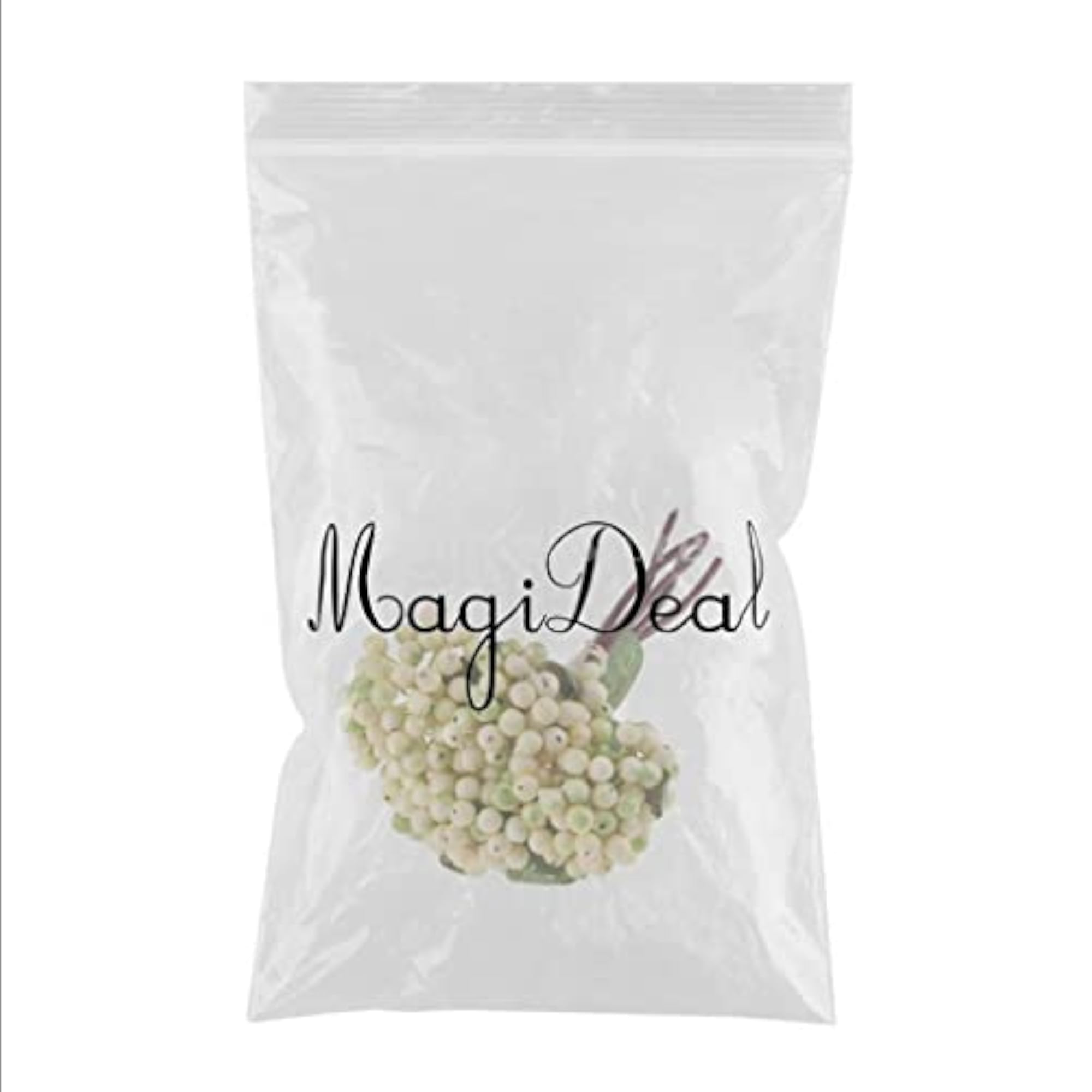 Artificial Berries Bush Flower Plants, White Decor