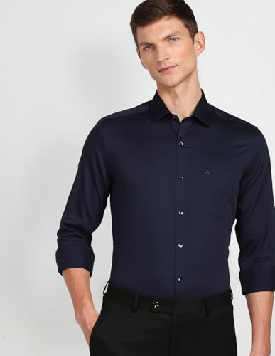 Image of Arrow Men's Cotton Solid Slim Fit Shirt