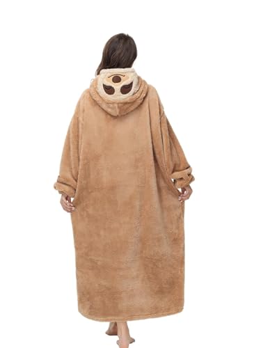 Couverture à capuche surdimensionnée contre le froid à la maison - 4