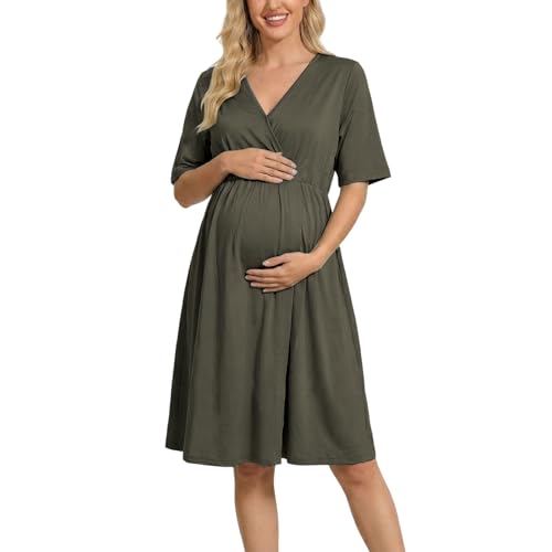 Robe de maternité allaitement d'été confortable vêtement grossesse doux