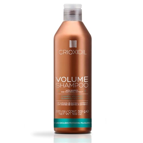 CRIOXIDIL - Champú Volumen - 300 ml - con Extracto de Bambú y Provitamina B5 - Protege el Color del Cabello - Aumenta el Brillo - con Protección Solar para el Pelo - Anti Envejecimiento Capilar