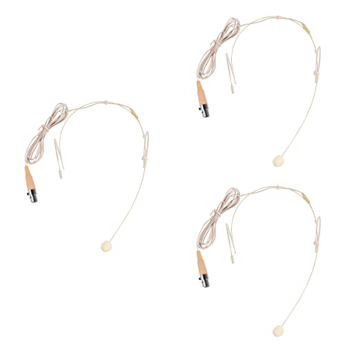 Holibanna Headset de Microfone de Microfone 3Pcs Mic XLR 3 PIN Direcional Ear Fone de Ouvido de Micr