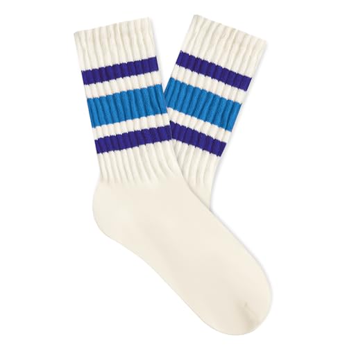 Image of American Trends Tube Socks for Women Striped Slouchy Scrunch Retro Socks Vintage Cute Crew Sock