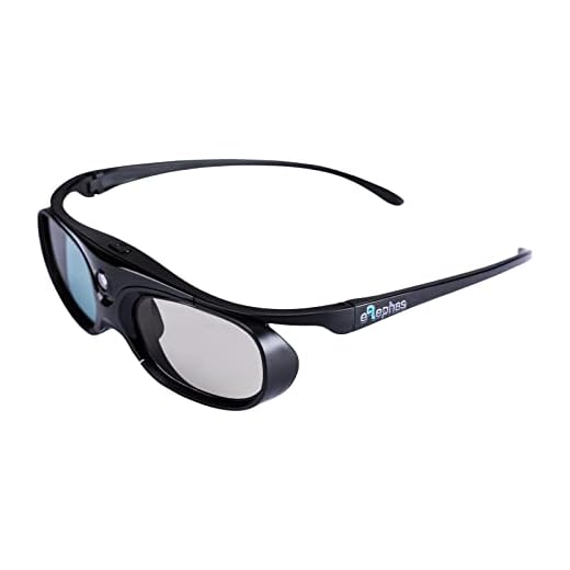 DLP Link 3D Glasses, ELEPHAS 144Hz Rechargeable Active Shutter Eyewear for All DLP-Link 3D Projectors- Acer, ViewSonic, BenQ Vivitek, Optoma, Panasonic, Dell, Viewsonic etc (1 Pack)