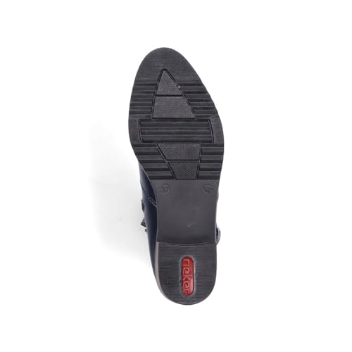 Rieker Damen Klassische Stiefeletten Y0572, Frauen Stiefeletten,halbstiefel,Kurzstiefel,uebergangsschuhe,uebergangsstiefel,blau (14),39 EU / 6 UK