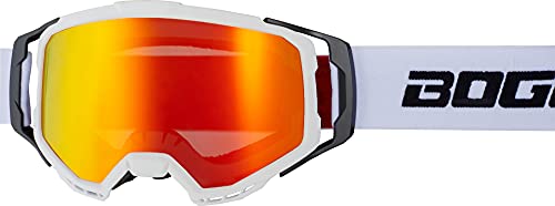 Bogotto B-1 Motocross Brille - Schwarz Weiss - Einheitsgröße - unisex