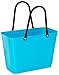 Produktbild Hinza Kunststofftasche Tasche klein 7,5 L türkis mit Henkel 38x32x15 cm Kunststoff Shopper Plastik Tragetasche Shoppingbag Einkaufstasche Einkaufskorb BPA-frei stapelbar Swedish Design