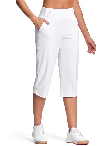 Pantalon capri de 45,7 cm extensible et respirant à taille haute