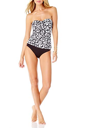 Image of Anne Cole Women's Twist Front Shirred Bandeau Tankini Swim Top