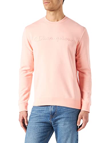 Champion American Classics Big Logo Crewneck Sweat à Capuche, Rose, XS Homme