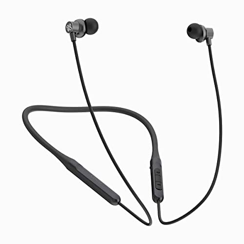 Image of GOVO Gokixx 900 Bluetooth Neckband Earphones with Mic,12H Playtime,12Mm Drivers,Ipx5,TPE C Charging,Integrated Controls&Lightweight Design (Platinum Black),in Ear Wireless Headphones