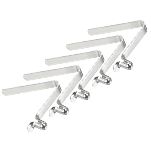 YOKIVE 5 Pcs Kayak Paddle Snaps, Pole Push Button Spring Clip Steel Hollow Button Locking Tubes Single Pin Great for Camping, Umbrellas (Silver, 0.26x0.16-Inch)