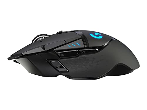Image of Logitech G502 Lightspeed Wireless Gaming Mouse, 25K Hero Gaming Sensor, 25600 DPI, RGB, Ultra-Light, 11 Programmable Buttons, Long Life Battery, PowerPlay-Compatible, PC - Black