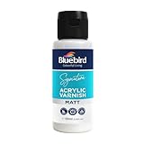 Bluebird Signature Gloss Varnish for Acrylic Painting, Non-Yellowing, Non-Toxic, Anti-Crazing, Gloss Varnish for Pro Artists, Hobby Painters & Kids (Matt, 3.4 Fl Oz)