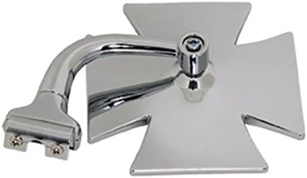 Speedway Motors Iron Cross Clamp-On Side Rear View Door Peep Mirror with 4 Inch Arm, Chrome Die Cast Arm and Stainless Steel Head, Fits Left or Right Side