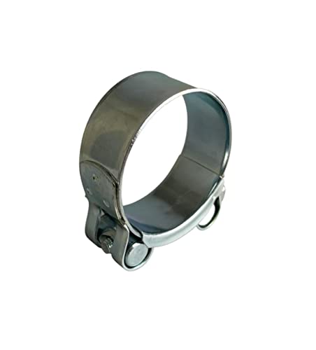 Boltza® Single Bolt Hose Super Clamp 32-35mm Clip Silicone Rubber Exhaust x4, Silver - Image 2
