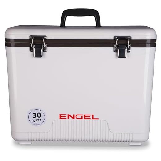 Engel UC30 30qt Leak-Proof, Air Tight, Drybox Cooler and Hard Shell Lunchbox for Men and Women in White