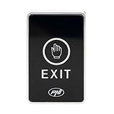 Zugangsschalter PNI PB104, mit Touch, angewandte Montage, NO/NC/COM, 12 V/24 V DC, Status-LED, metallisch, 5 Drähte